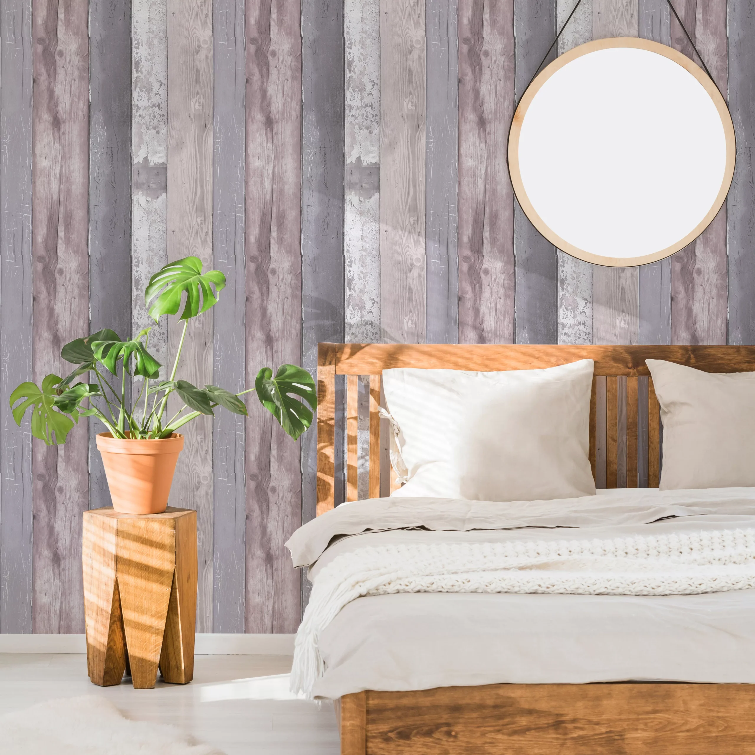 Colours Otau Grey Wood Effect Smooth Wallpaper Sample 9 Colours Otau Grey Wood Effect Smooth Wallpaper Sample - Image 7