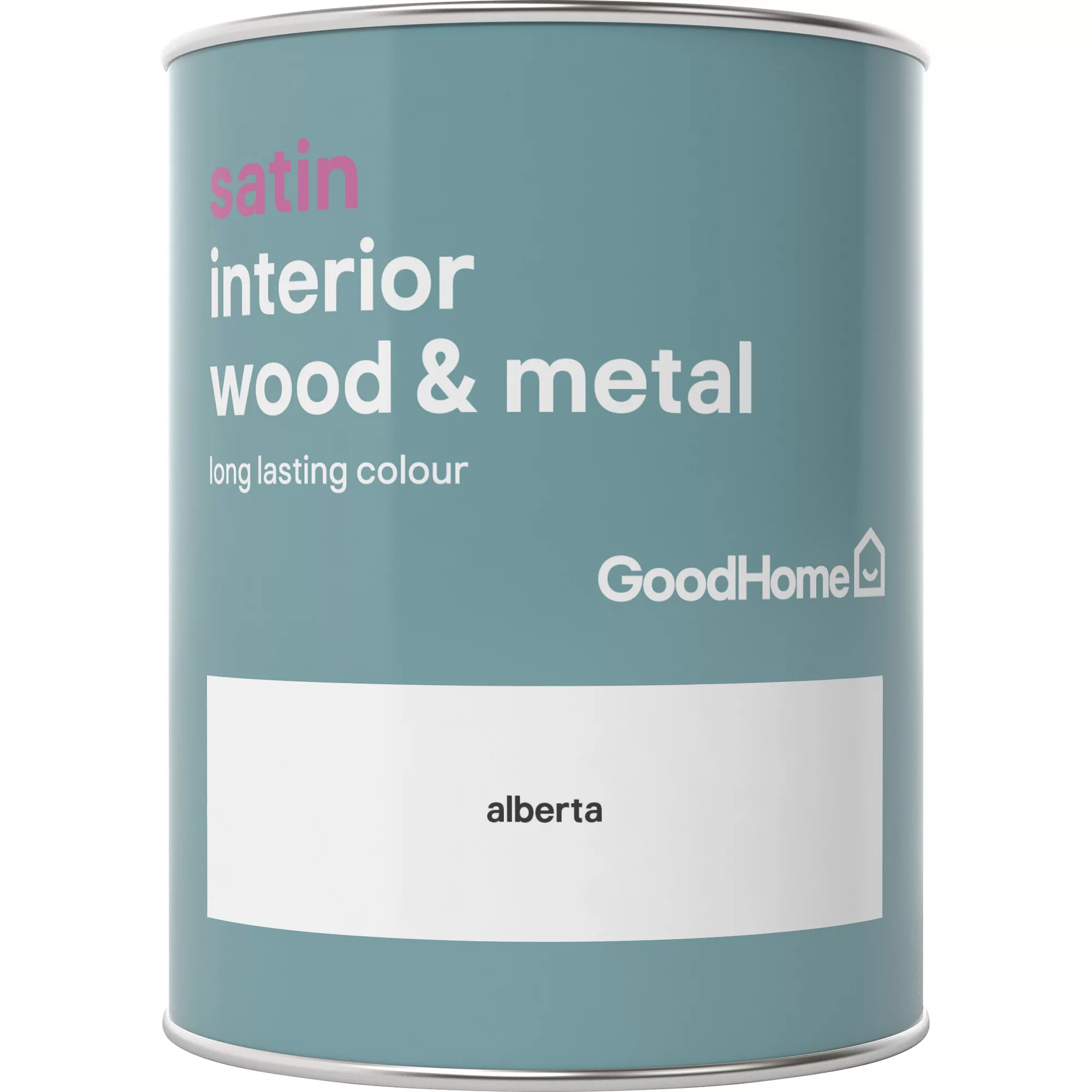 GoodHome Alberta Satin Metal & Wood Paint, 750ml 4 GoodHome Alberta Satin Metal & Wood Paint, 750ml - Image 2