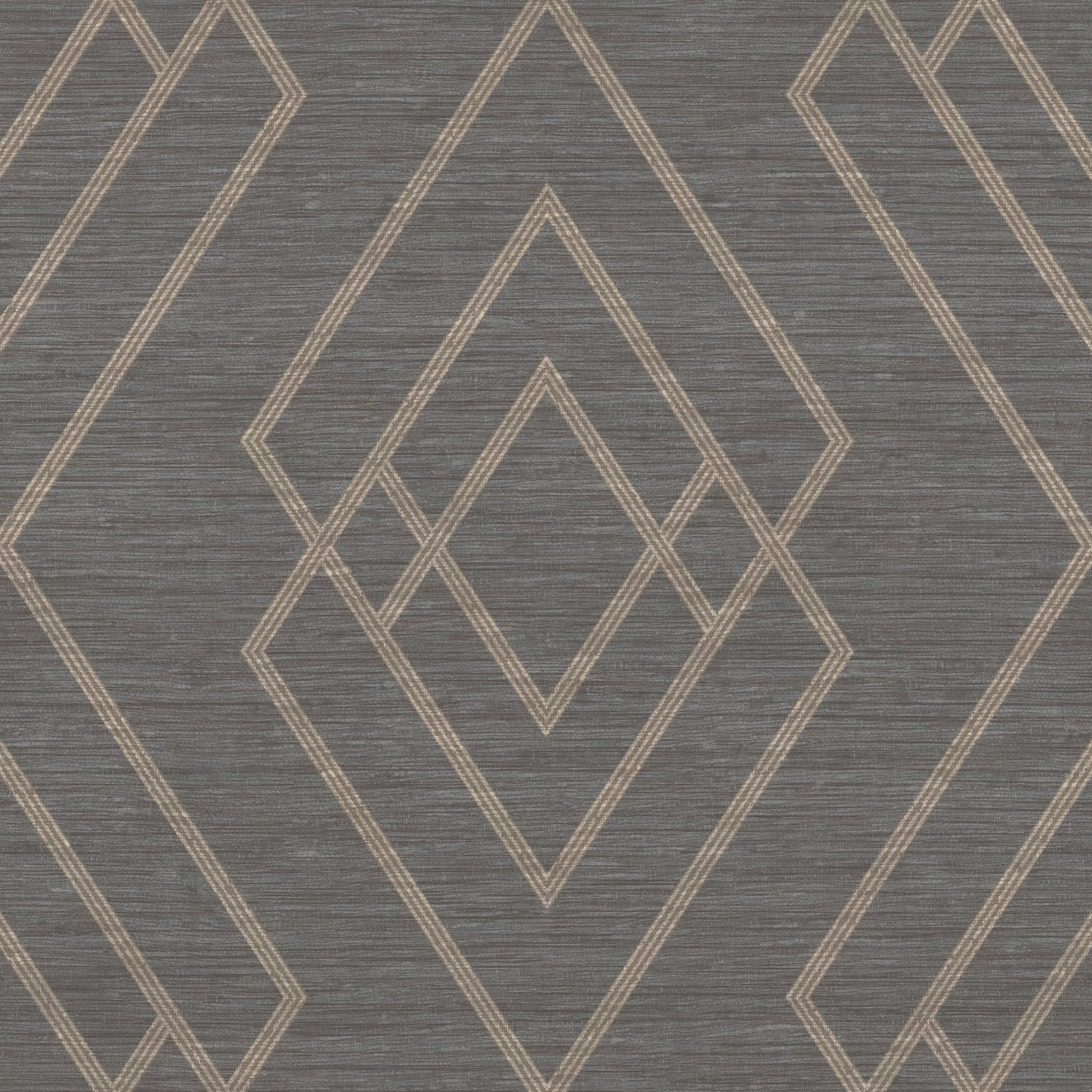 GoodHome Andal Grey Geometric Metallic Effect Textured Wallpaper 4 GoodHome Andal Grey Geometric Metallic Effect Textured Wallpaper - Image 2