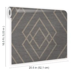 GoodHome Andal Grey Geometric Metallic Effect Textured Wallpaper 13 GoodHome Andal Grey Geometric Metallic Effect Textured Wallpaper -Trade Points goodhome andal grey geometric metallic effect textured wallpaper5059340408569 02t
