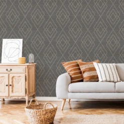 GoodHome Andal Grey Geometric Metallic Effect Textured Wallpaper 11 GoodHome Andal Grey Geometric Metallic Effect Textured Wallpaper -Trade Points goodhome andal grey geometric metallic effect textured wallpaper5059340408569 20i