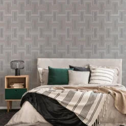 GoodHome Anor Light Grey Geometric Metallic Effect Textured Wallpaper 13 GoodHome Anor Light Grey Geometric Metallic Effect Textured Wallpaper -Trade Points goodhome anor light grey geometric metallic effect textured wallpaper5059340408590 01i