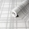 GoodHome Atherton Grey Tartan Metallic Effect Textured Wallpaper -Trade Points goodhome atherton grey tartan metallic effect textured wallpaper5059340410463 01c
