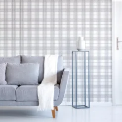 GoodHome Atherton Grey Tartan Metallic Effect Textured Wallpaper 11 GoodHome Atherton Grey Tartan Metallic Effect Textured Wallpaper -Trade Points goodhome atherton grey tartan metallic effect textured wallpaper5059340410463 21i bq