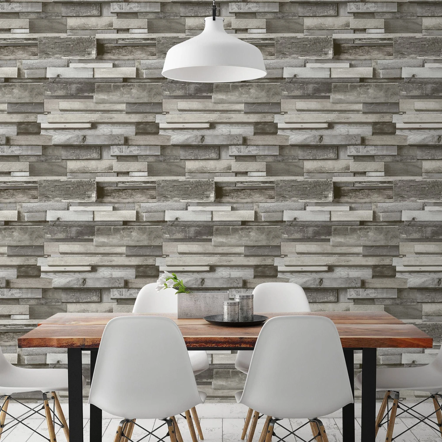 GoodHome Baddiley Grey Wood Effect Textured Wallpaper 5 GoodHome Baddiley Grey Wood Effect Textured Wallpaper - Image 3