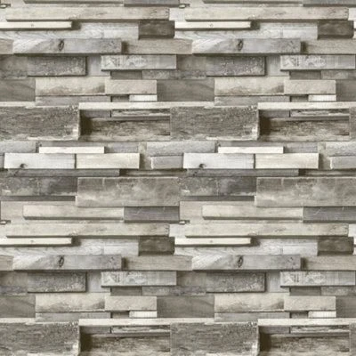 GoodHome Baddiley Grey Wood Effect Textured Wallpaper 3 GoodHome Baddiley Grey Wood Effect Textured Wallpaper