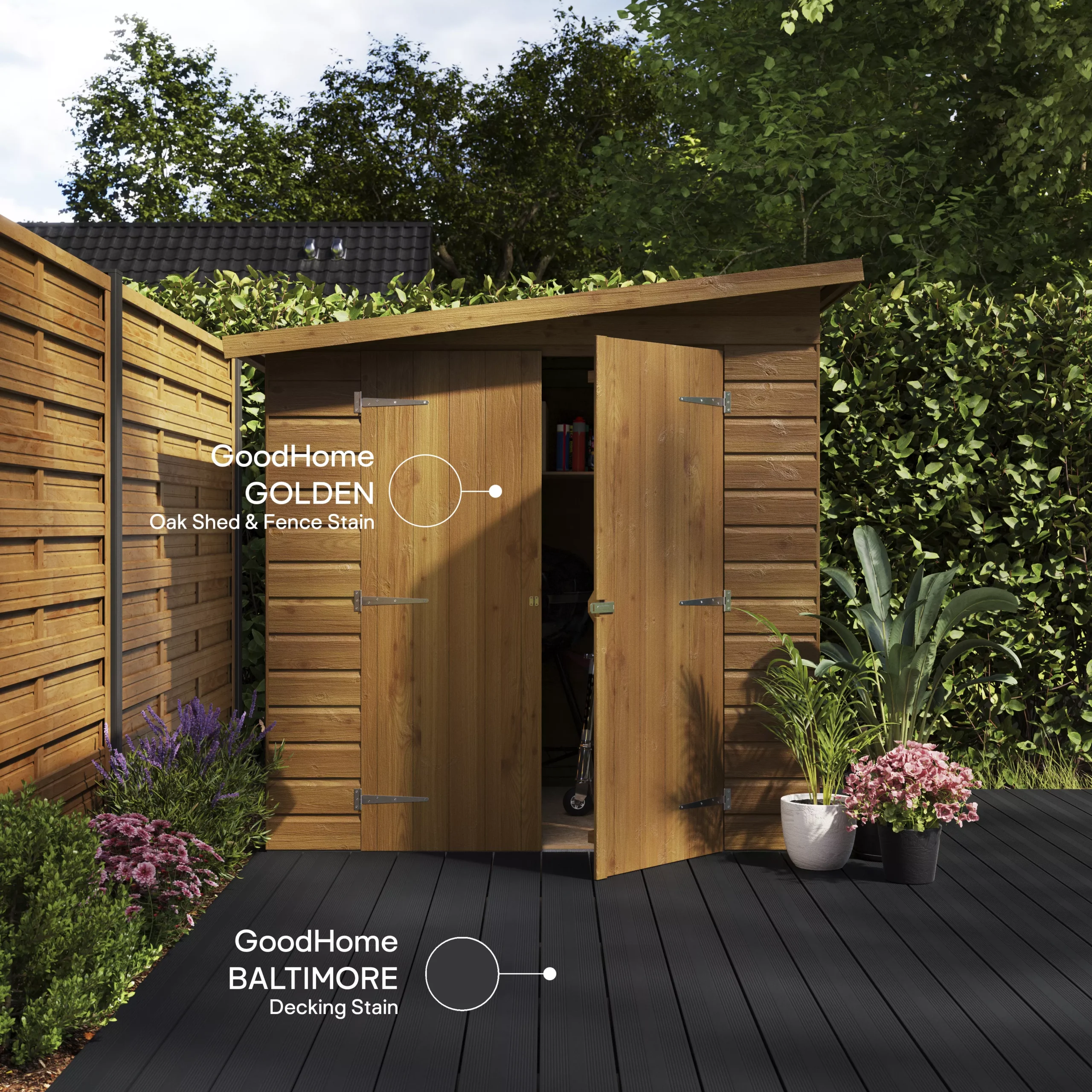 GoodHome Baltimore Matt Quick Dry Decking Wood Stain, 2.5L 7 GoodHome Baltimore Matt Quick Dry Decking Wood Stain, 2.5L - Image 5