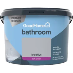 GoodHome Bathroom Brooklyn Soft Sheen Emulsion Paint, 2.5L 8 GoodHome Bathroom Brooklyn Soft Sheen Emulsion Paint, 2.5L -Trade Points goodhome bathroom brooklyn soft sheen emulsion paint 2 5l3663602591269 02c