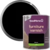 GoodHome Black Satin Multi-surface Furniture Wood Varnish, 750ml -Trade Points goodhome black satin multi surface furniture wood varnish 750ml5059340486864 21c
