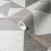 GoodHome Bretby Grey Geometric Metallic Effect Smooth Wallpaper 1 GoodHome Bretby Grey Geometric Metallic Effect Smooth Wallpaper -Trade Points goodhome bretby grey geometric metallic effect smooth wallpaper5059340410494 01c