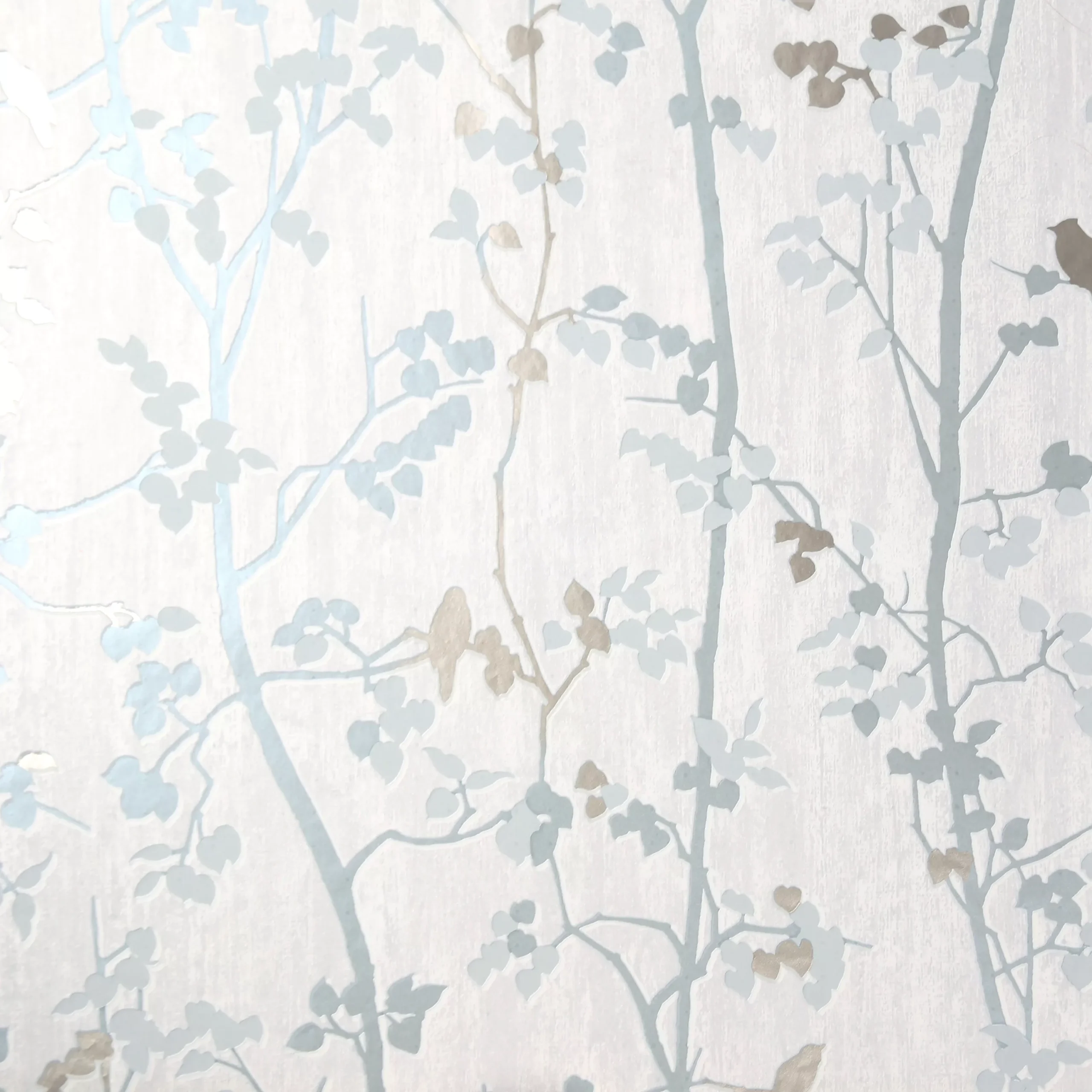 GoodHome Bromus Blue Floral Metallic Effect Textured Wallpaper 4 GoodHome Bromus Blue Floral Metallic Effect Textured Wallpaper - Image 2