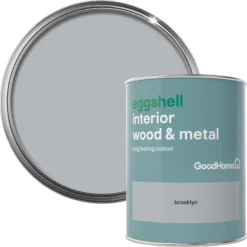 GoodHome Brooklyn Eggshell Metal & Wood Paint, 750ml