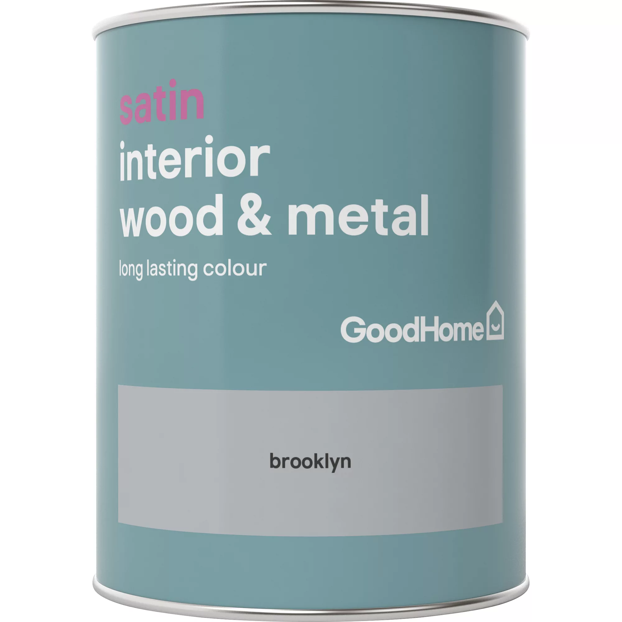 GoodHome Brooklyn Satin Metal & Wood Paint, 750ml 4 GoodHome Brooklyn Satin Metal & Wood Paint, 750ml - Image 2