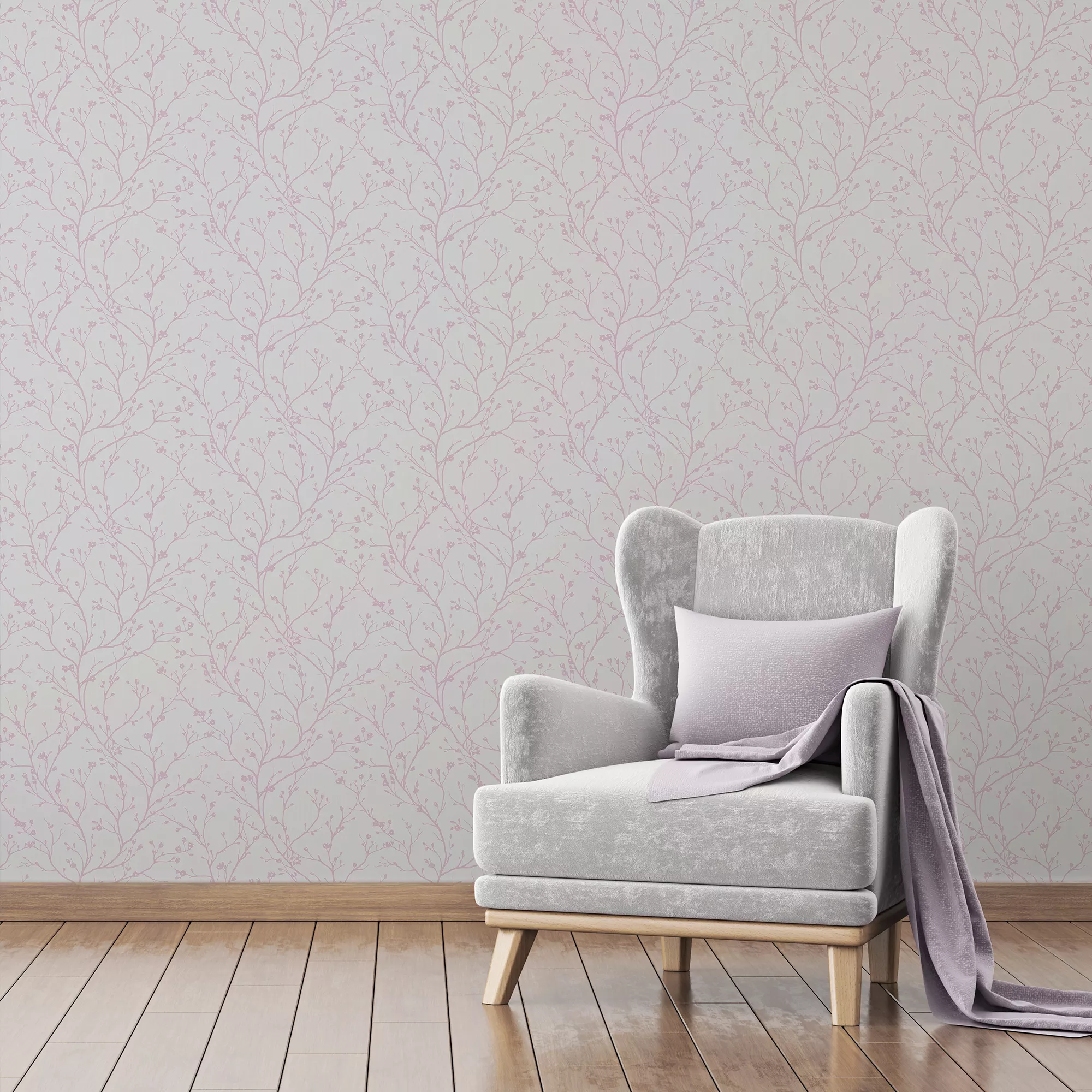 GoodHome Burfield Mauve Trail Metallic Effect Textured Wallpaper 7 GoodHome Burfield Mauve Trail Metallic Effect Textured Wallpaper - Image 5