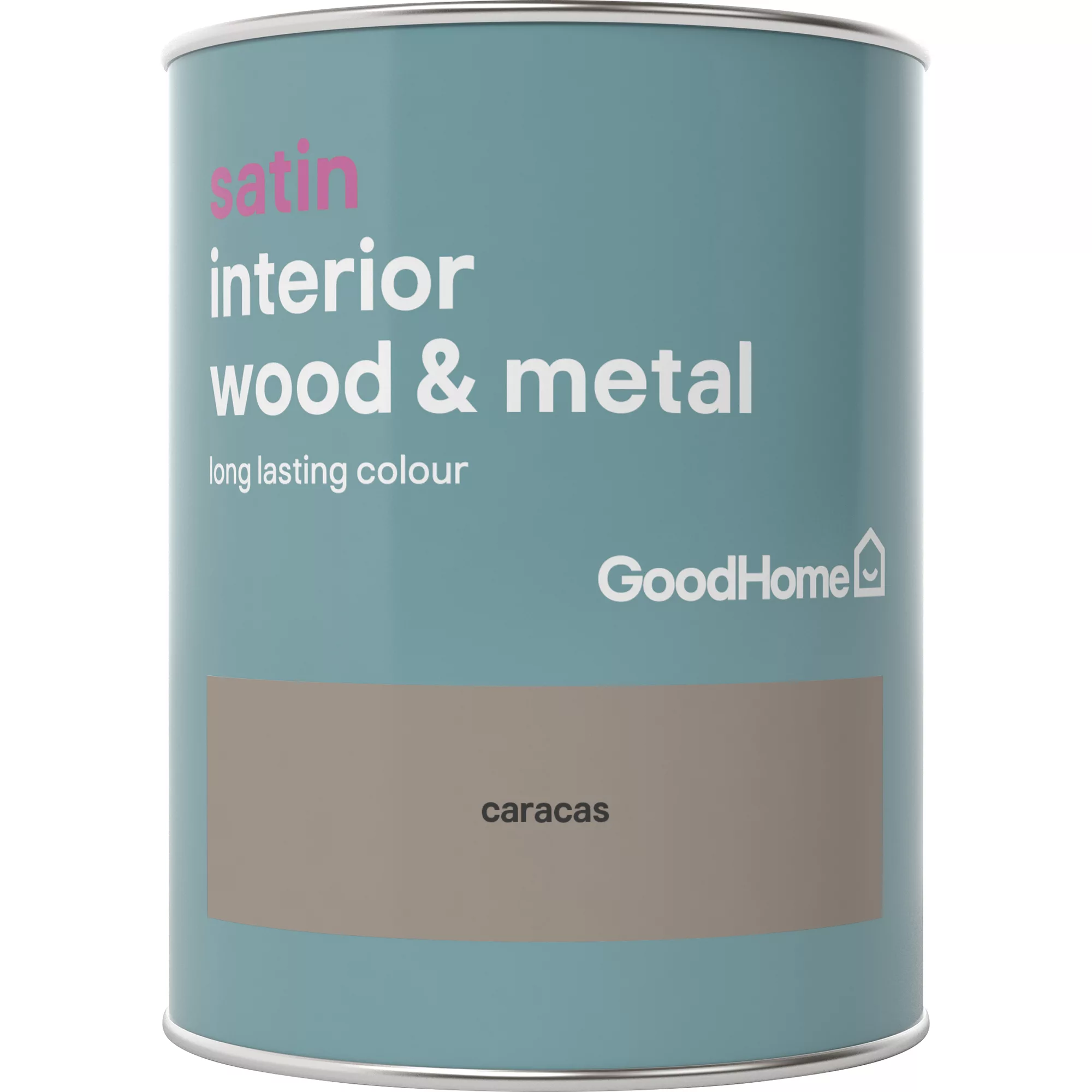 GoodHome Caracas Satin Metal & Wood Paint, 750ml 4 GoodHome Caracas Satin Metal & Wood Paint, 750ml - Image 2