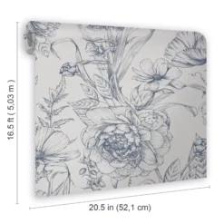 GoodHome Carnanton Navy Floral Metallic Effect Smooth Wallpaper 13 GoodHome Carnanton Navy Floral Metallic Effect Smooth Wallpaper -Trade Points goodhome carnanton navy floral metallic effect smooth wallpaper5059340410593 02t