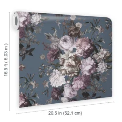 GoodHome Chryso Blue Floral Textured Wallpaper 11 GoodHome Chryso Blue Floral Textured Wallpaper -Trade Points goodhome chryso blue floral textured wallpaper5059340408873 02t