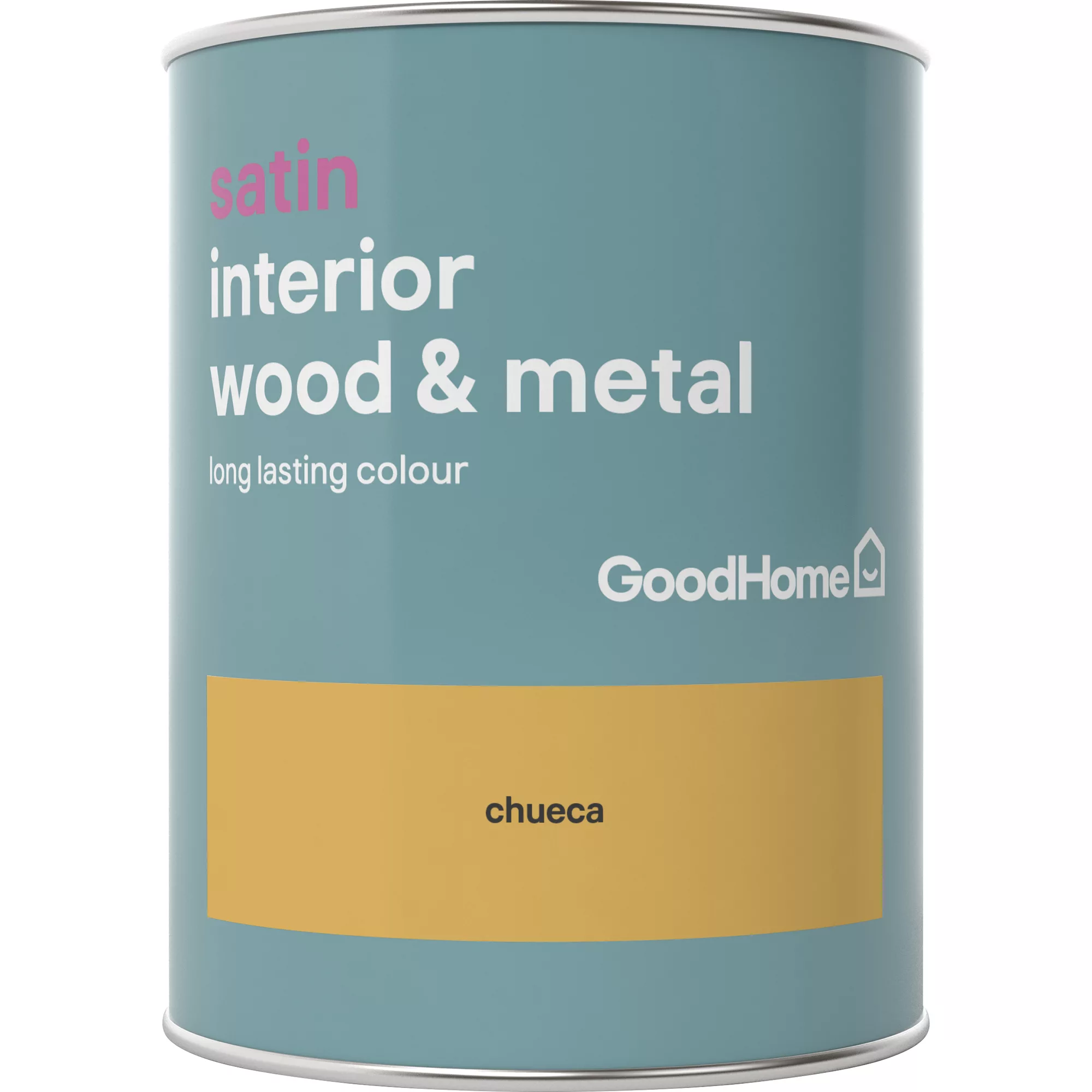 GoodHome Chueca Satin Metal & Wood Paint, 750ml 4 GoodHome Chueca Satin Metal & Wood Paint, 750ml - Image 2