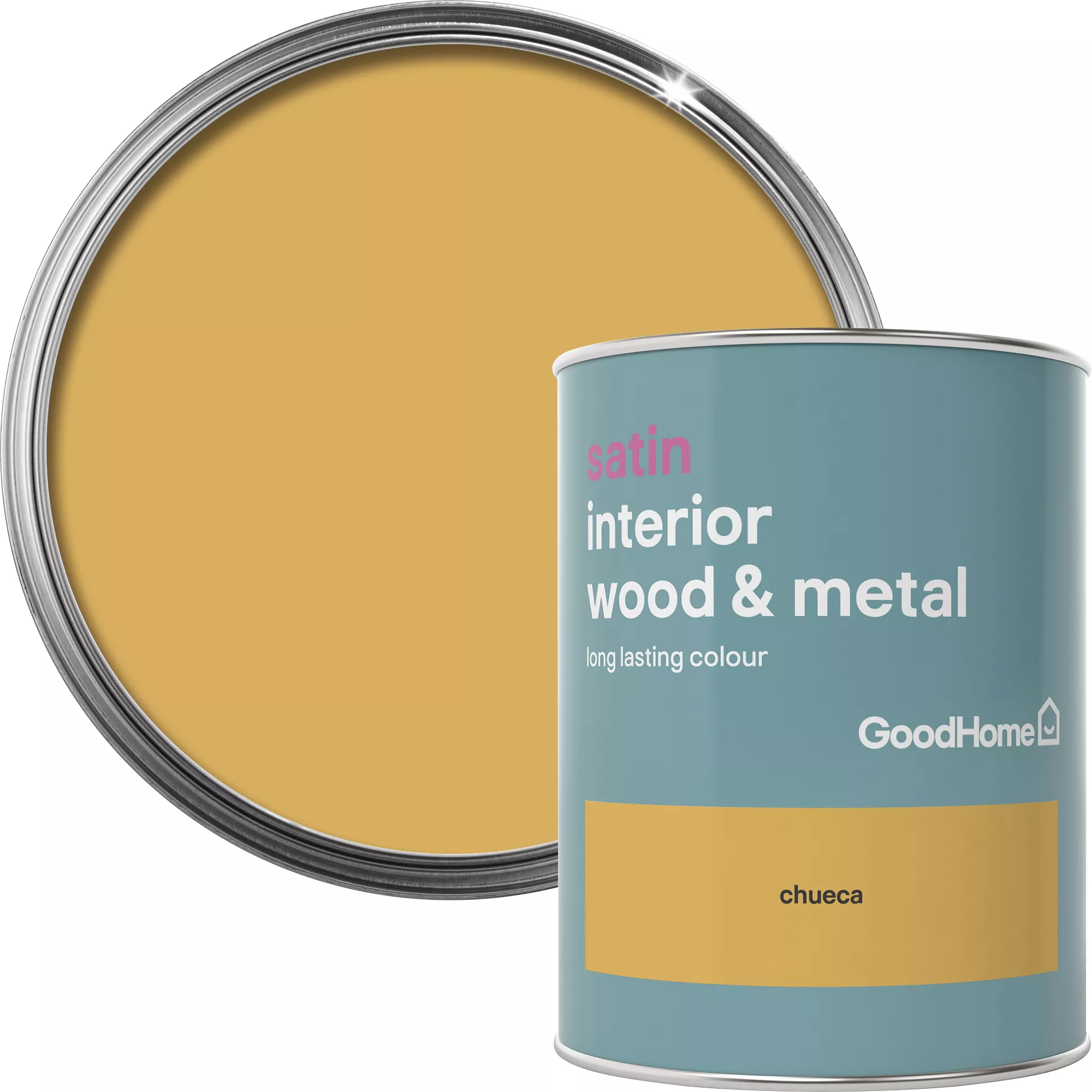 GoodHome Chueca Satin Metal & Wood Paint, 750ml 3 GoodHome Chueca Satin Metal & Wood Paint, 750ml