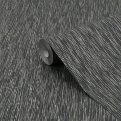 GoodHome Ciral Black Plains Metallic Effect Textured Wallpaper 12 GoodHome Ciral Black Plains Metallic Effect Textured Wallpaper -Trade Points goodhome ciral black plains metallic effect textured wallpaper5059340408910 36c