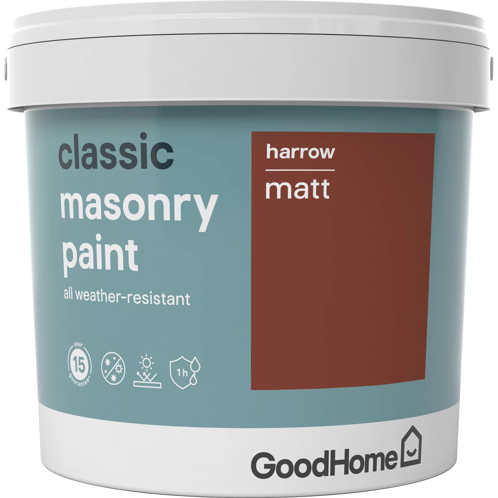 GoodHome Classic Harrow Smooth Matt Masonry Paint, 5L Tin 4 GoodHome Classic Harrow Smooth Matt Masonry Paint, 5L Tin - Image 2