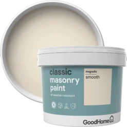 GoodHome Classic Magnolia Smooth Matt Masonry Paint, 10L 10 GoodHome Classic Magnolia Smooth Matt Masonry Paint, 10L -Trade Points goodhome classic magnolia smooth matt masonry paint 10l3663602521662 37c