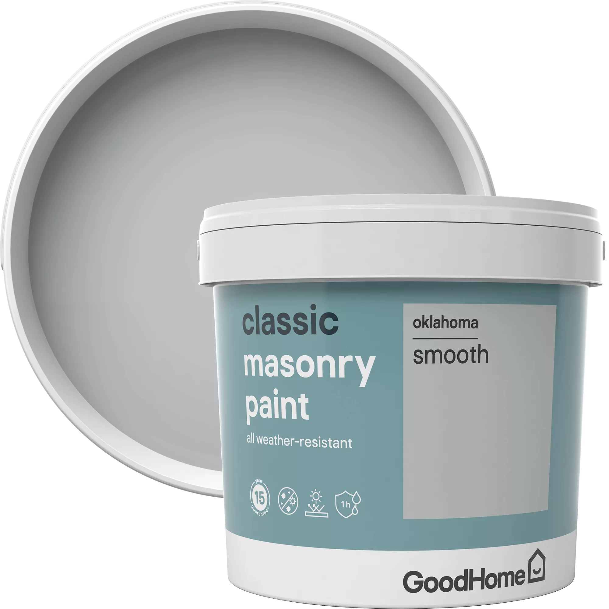GoodHome Classic Oklahoma Smooth Matt Masonry Paint, 5L 3 GoodHome Classic Oklahoma Smooth Matt Masonry Paint, 5L