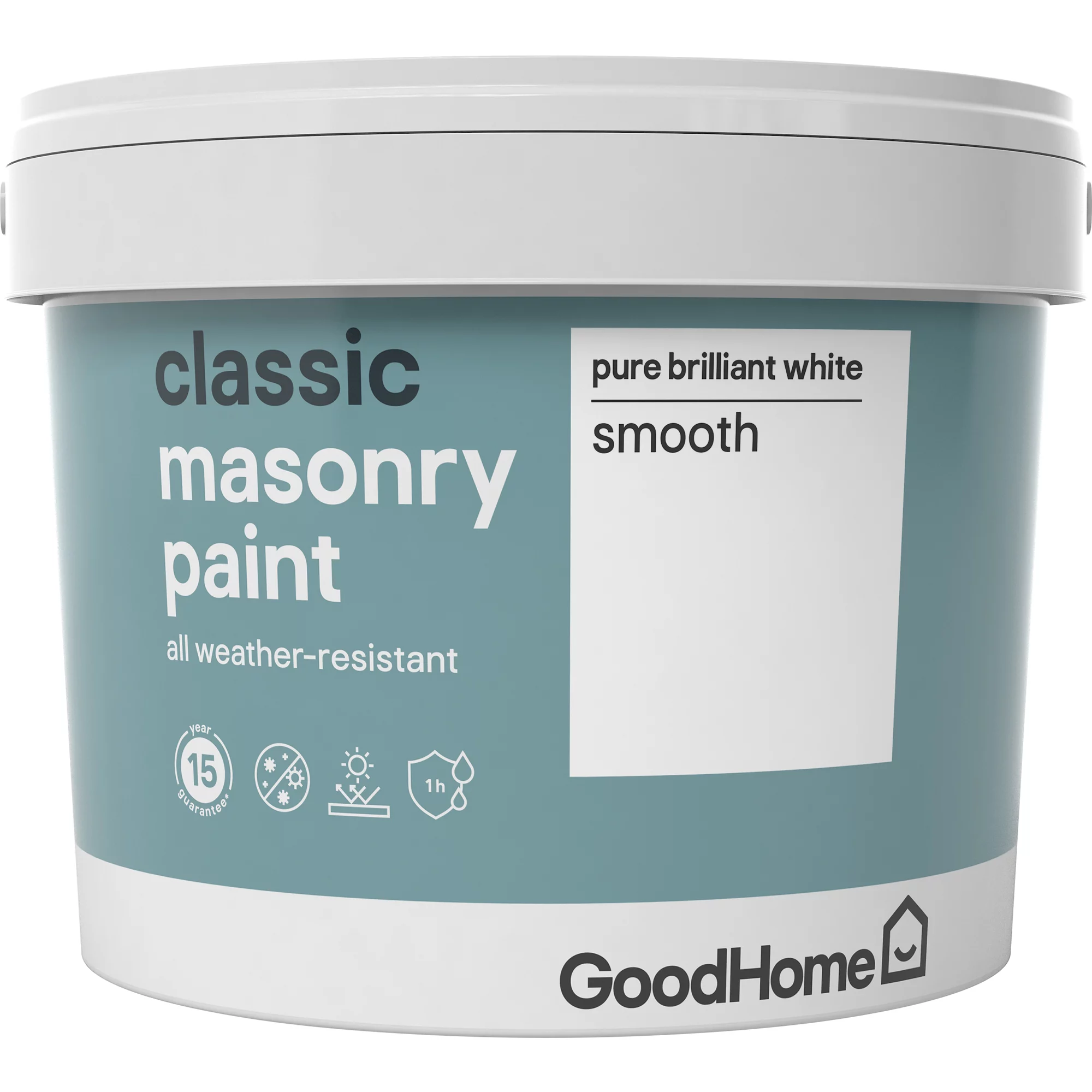 GoodHome Classic Pure Brilliant White Smooth Matt Masonry Paint, 10L 5 GoodHome Classic Pure Brilliant White Smooth Matt Masonry Paint, 10L - Image 3