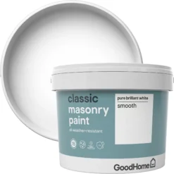 GoodHome Classic Pure Brilliant White Smooth Matt Masonry Paint, 10L 9 GoodHome Classic Pure Brilliant White Smooth Matt Masonry Paint, 10L -Trade Points goodhome classic pure brilliant white smooth matt masonry paint 10l3663602521600 37c