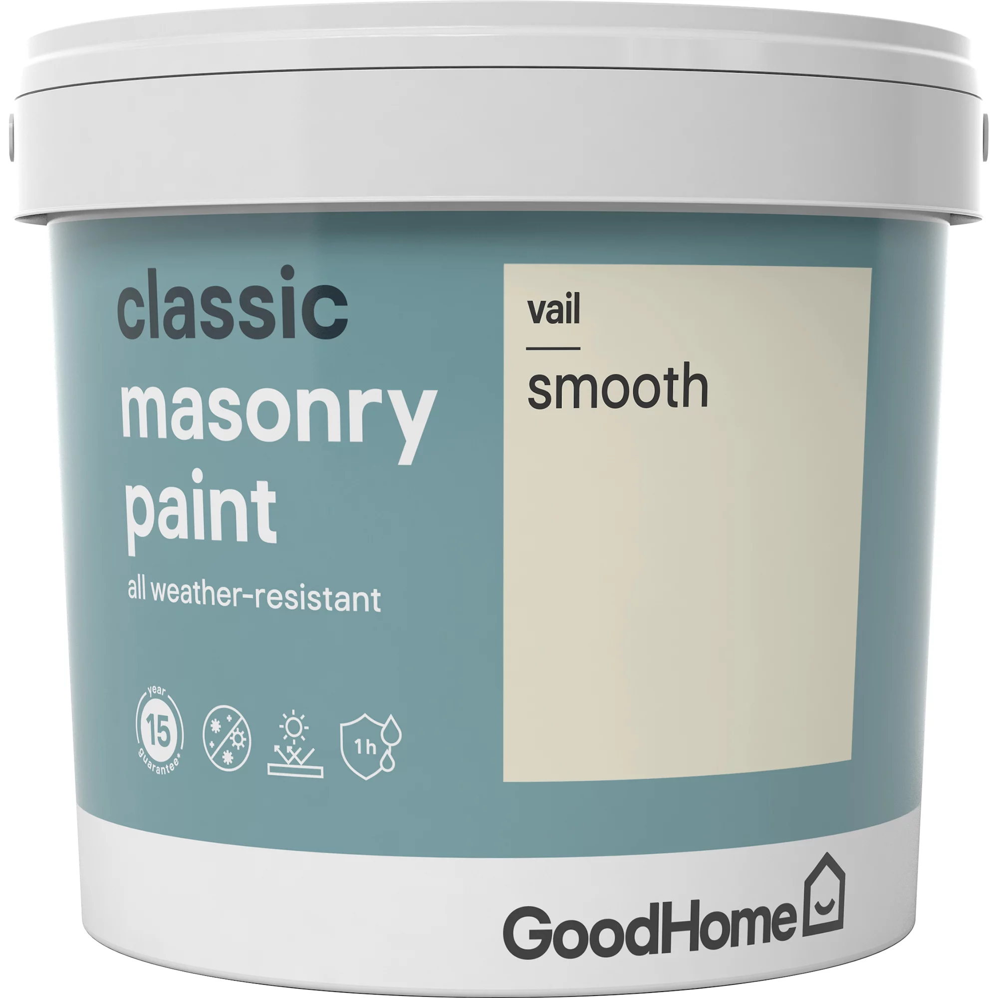 GoodHome Classic Vail Smooth Matt Masonry Paint, 5L 4 GoodHome Classic Vail Smooth Matt Masonry Paint, 5L - Image 2