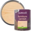 GoodHome Clear Satin Multi-surface Furniture Wood Varnish, 750ml 1 GoodHome Clear Satin Multi-surface Furniture Wood Varnish, 750ml -Trade Points goodhome clear satin multi surface furniture wood varnish 750ml5059340486789 21c