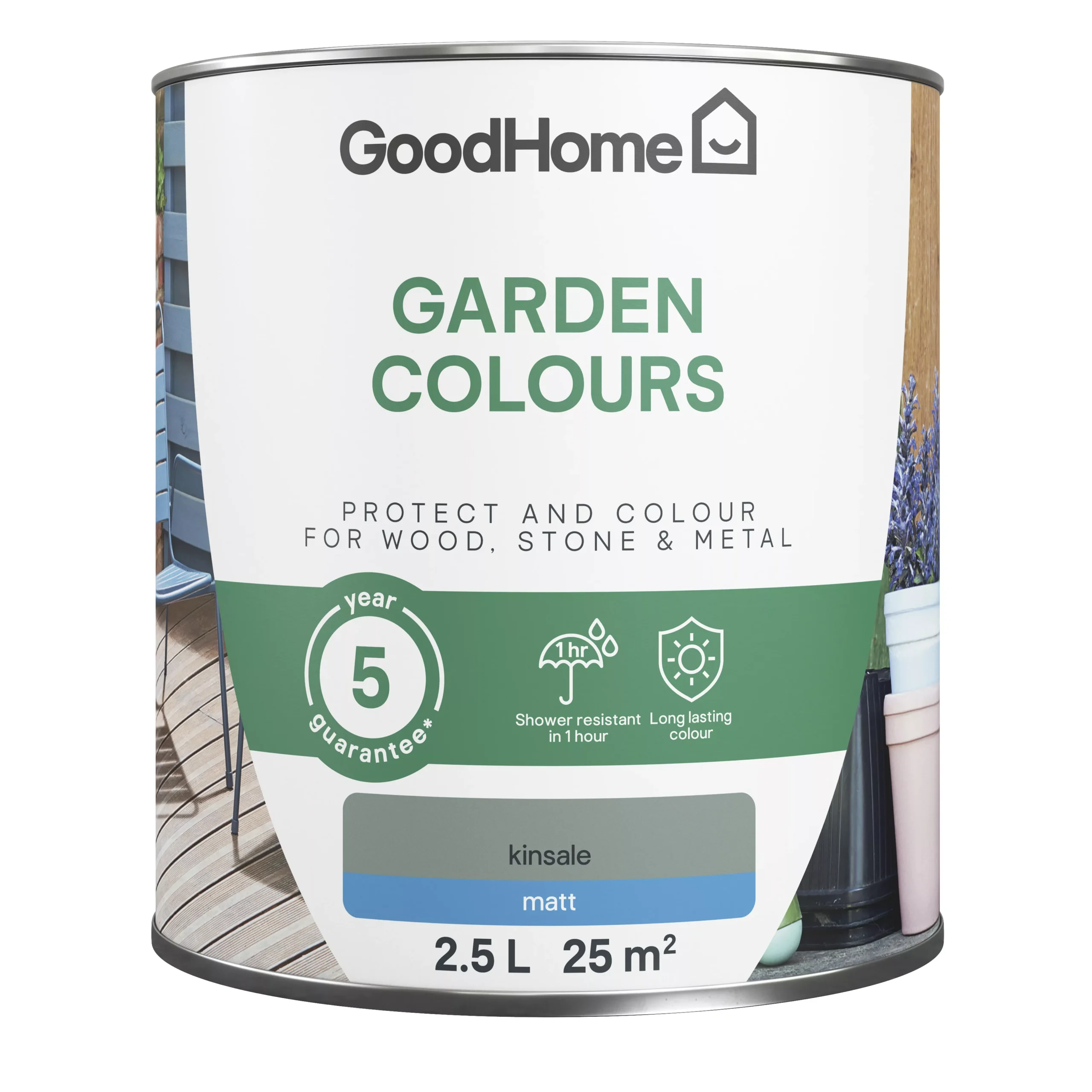 GoodHome Colour It Kinsale Matt Multi-surface Paint, 2.5L 4 GoodHome Colour It Kinsale Matt Multi-surface Paint, 2.5L - Image 2