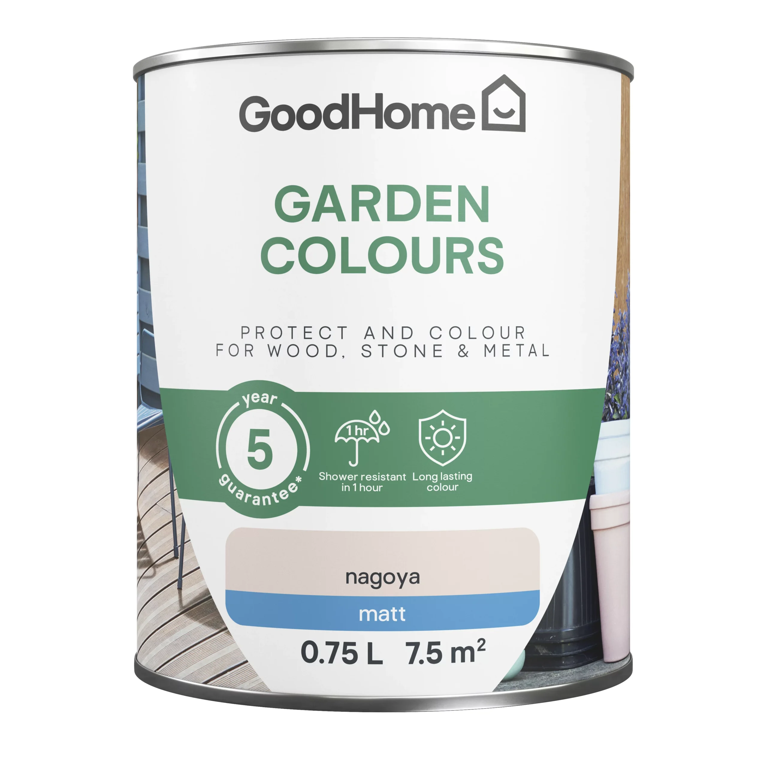 GoodHome Colour It Nagoya Matt Multi-surface Paint, 750ml 4 GoodHome Colour It Nagoya Matt Multi-surface Paint, 750ml - Image 2