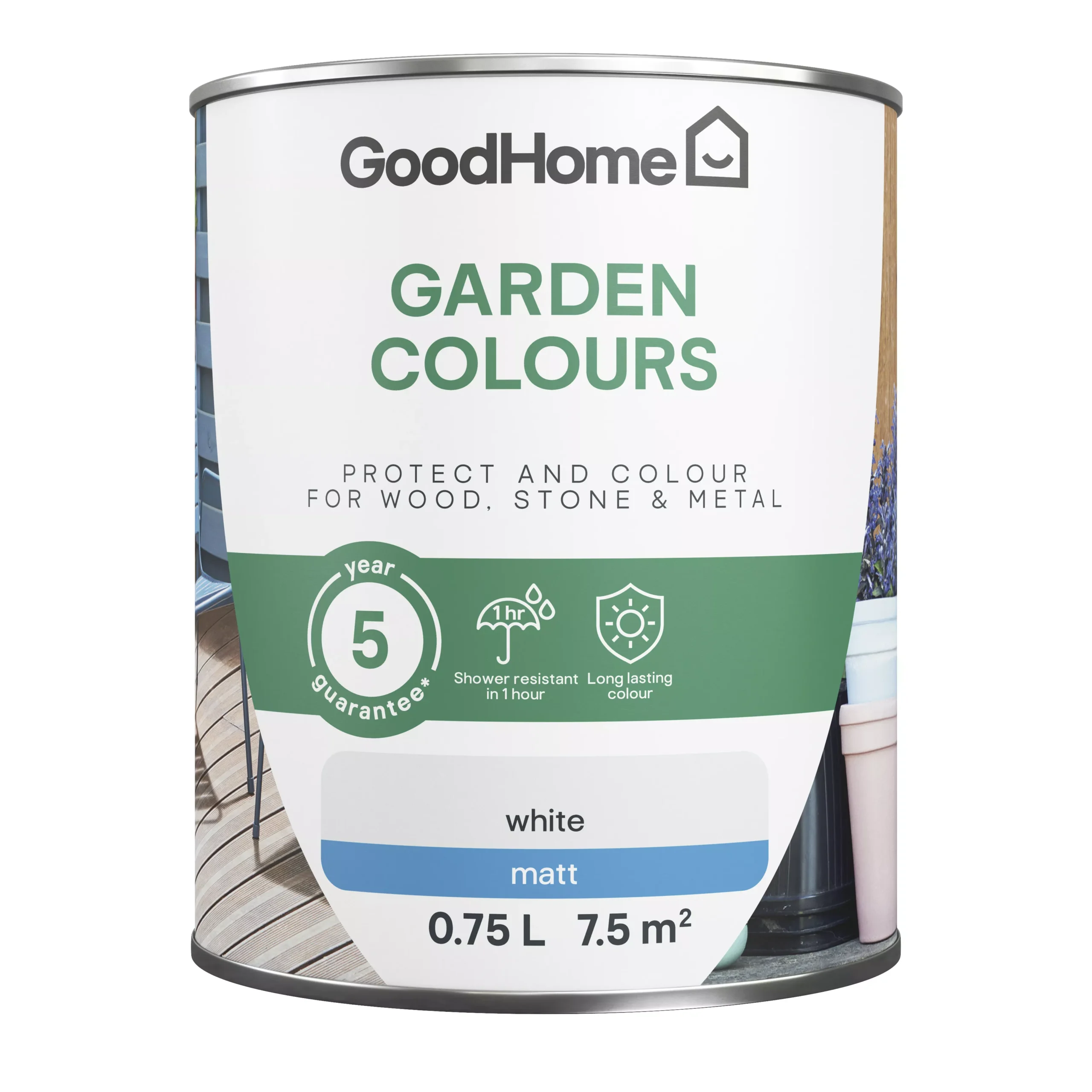 GoodHome Colour It White Matt Multi-surface Paint, 750ml 4 GoodHome Colour It White Matt Multi-surface Paint, 750ml - Image 2