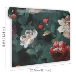 GoodHome Crewe Green Floral Smooth Wallpaper 13 GoodHome Crewe Green Floral Smooth Wallpaper -Trade Points goodhome crewe green floral smooth wallpaper5059340410531 02t