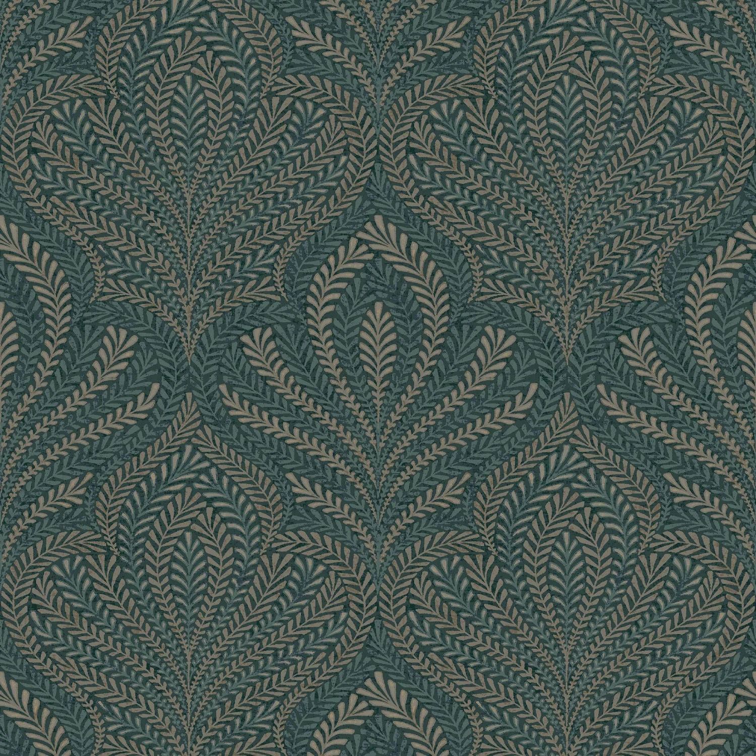 GoodHome Danbu Dark Teal Ornamental Metallic Effect Textured Wallpaper 4 GoodHome Danbu Dark Teal Ornamental Metallic Effect Textured Wallpaper - Image 2