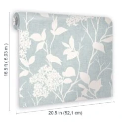 GoodHome Danesfield Blue Leaves Smooth Wallpaper -Trade Points goodhome danesfield blue leaves smooth wallpaper5059340410692 02t