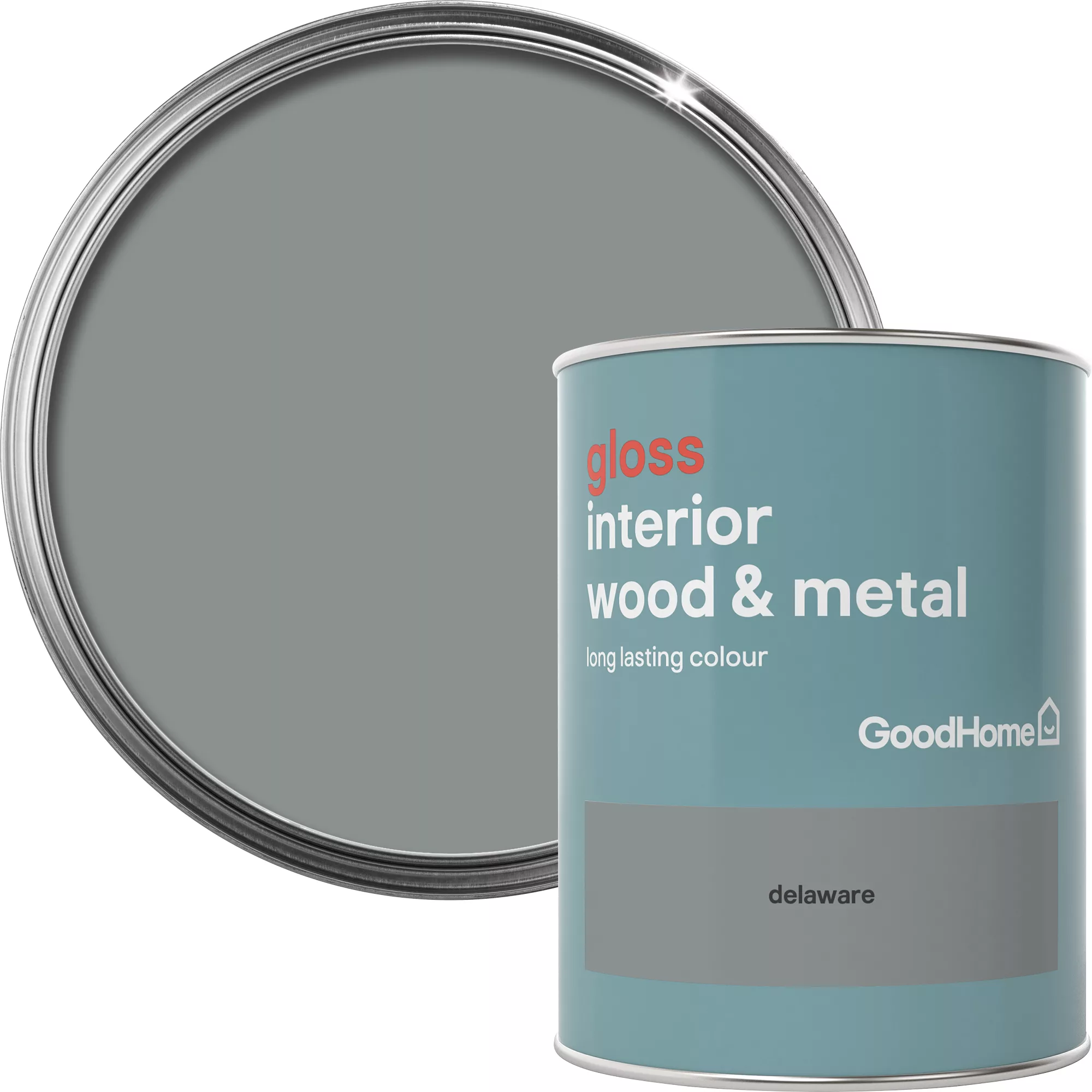 GoodHome Delaware Gloss Metal & Wood Paint, 750ml 3 GoodHome Delaware Gloss Metal & Wood Paint, 750ml