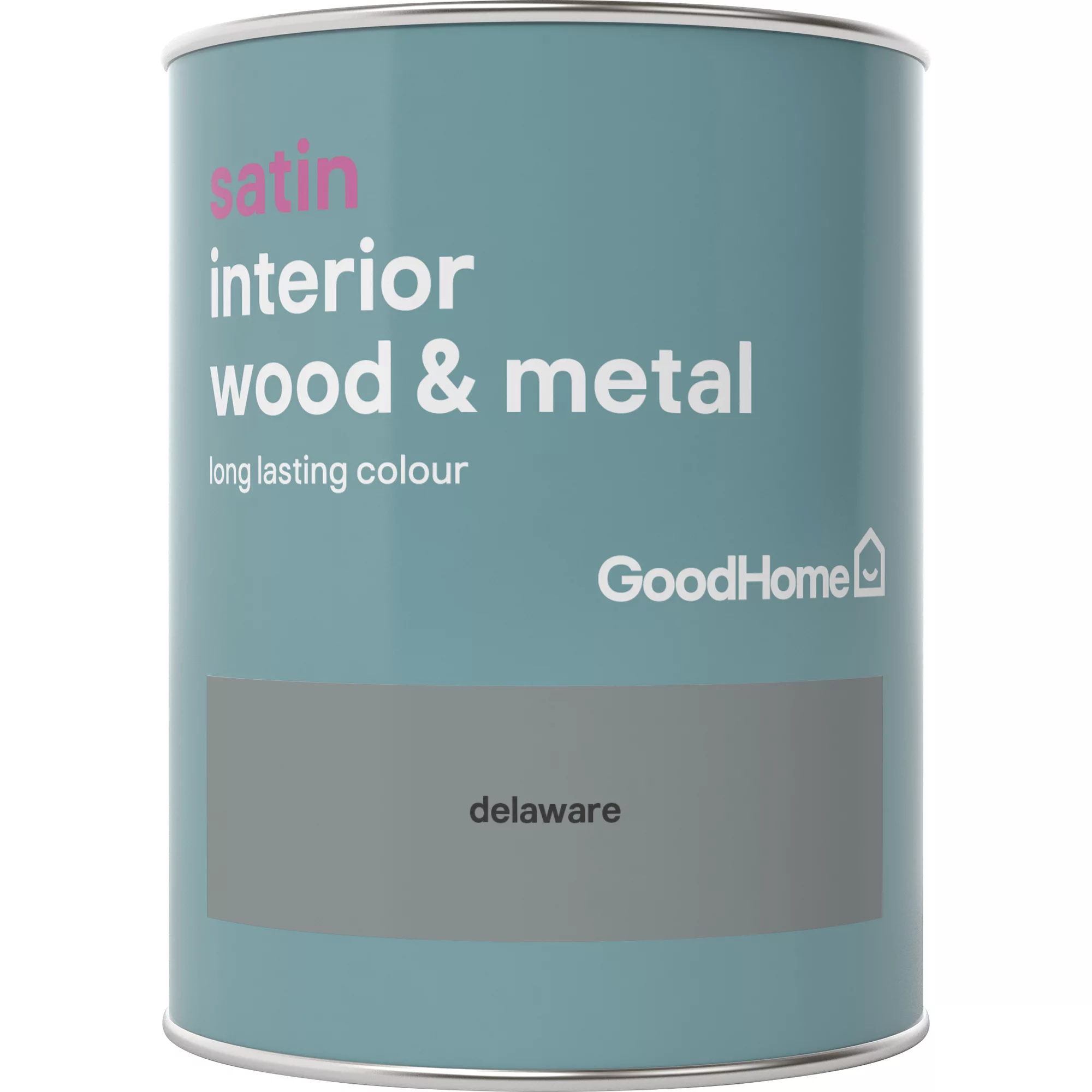 GoodHome Delaware Satin Metal & Wood Paint, 750ml 4 GoodHome Delaware Satin Metal & Wood Paint, 750ml - Image 2