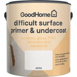 GoodHome Difficult Surfaces White Primer & Undercoat, 2.5L