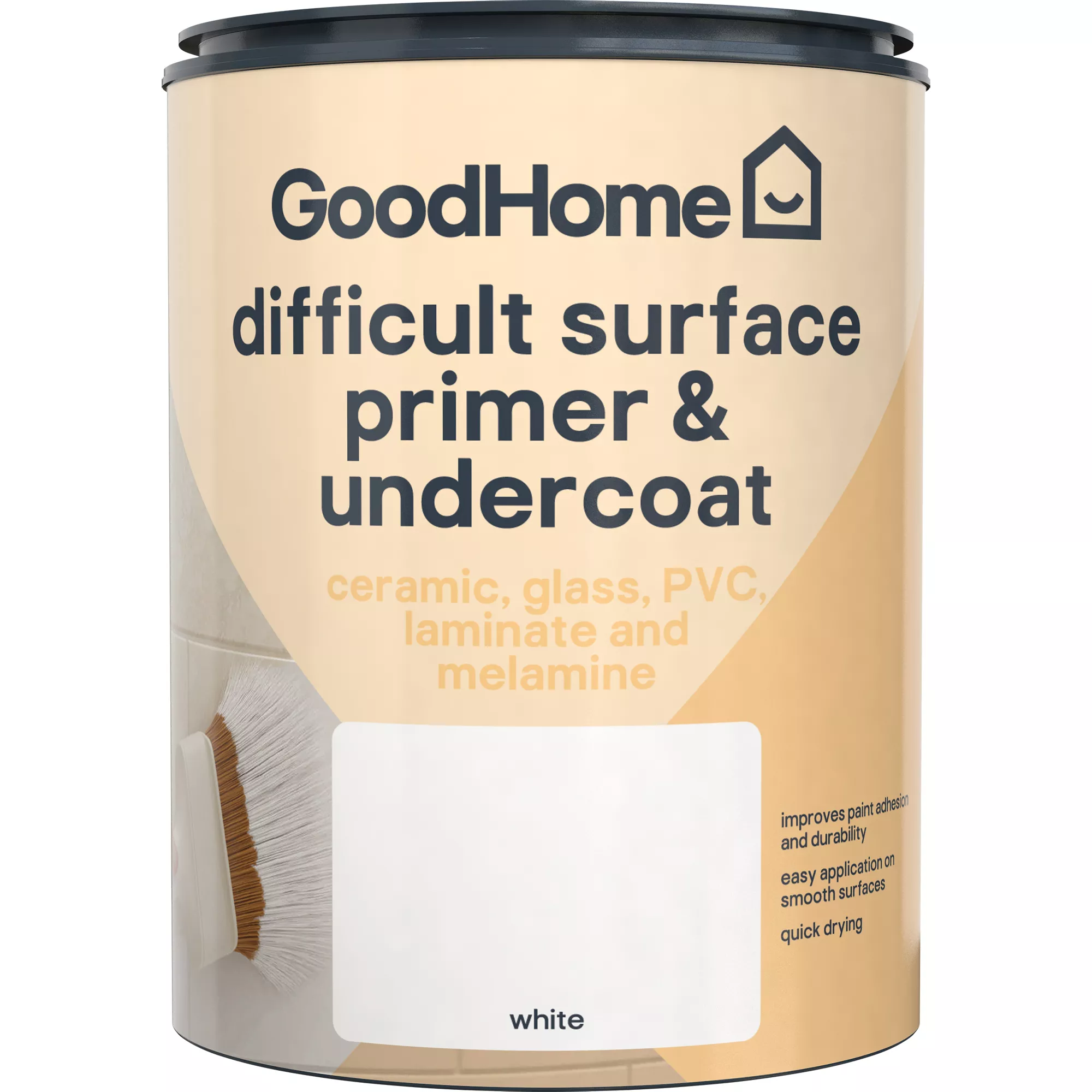 GoodHome Difficult Surfaces White Primer & Undercoat, 750ml 3 GoodHome Difficult Surfaces White Primer & Undercoat, 750ml