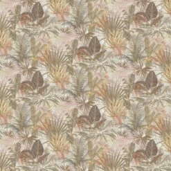 GoodHome Dioman Beige Tropical Leaves Textured Wallpaper