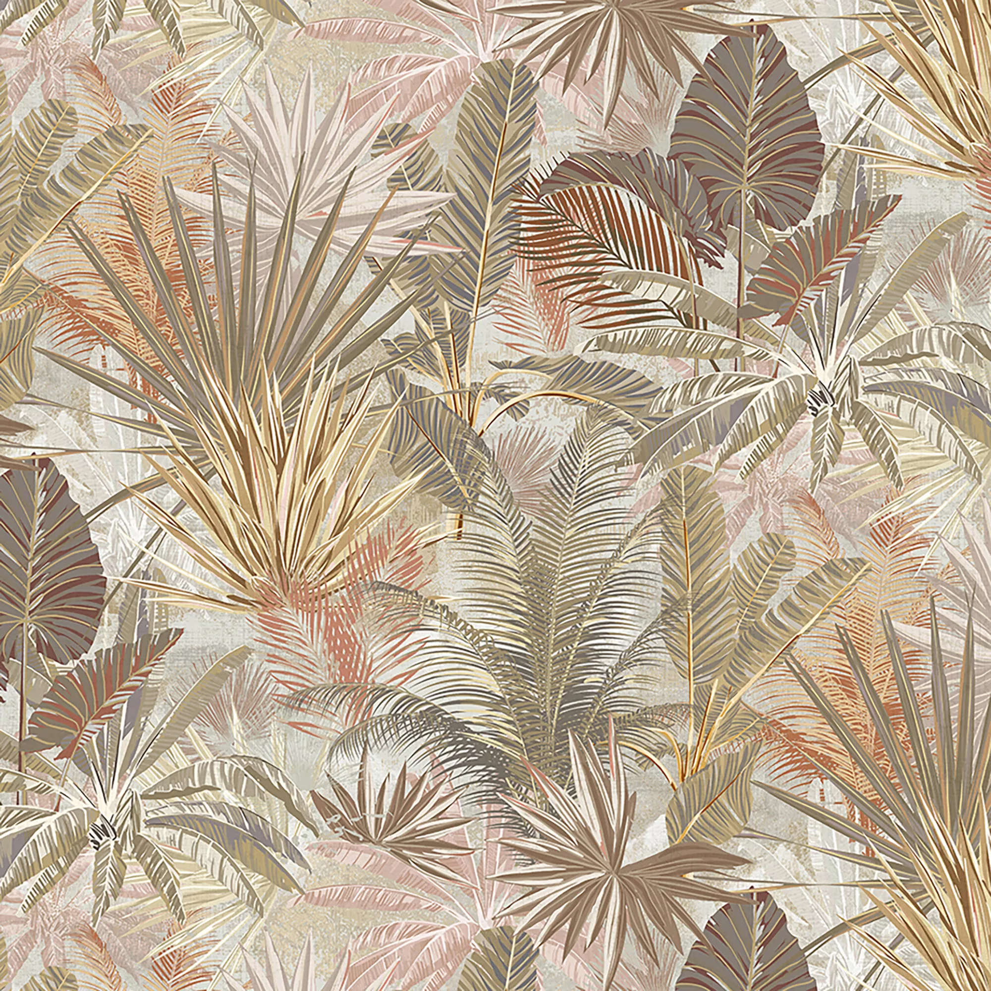 GoodHome Dioman Beige Tropical Leaves Textured Wallpaper 4 GoodHome Dioman Beige Tropical Leaves Textured Wallpaper - Image 2