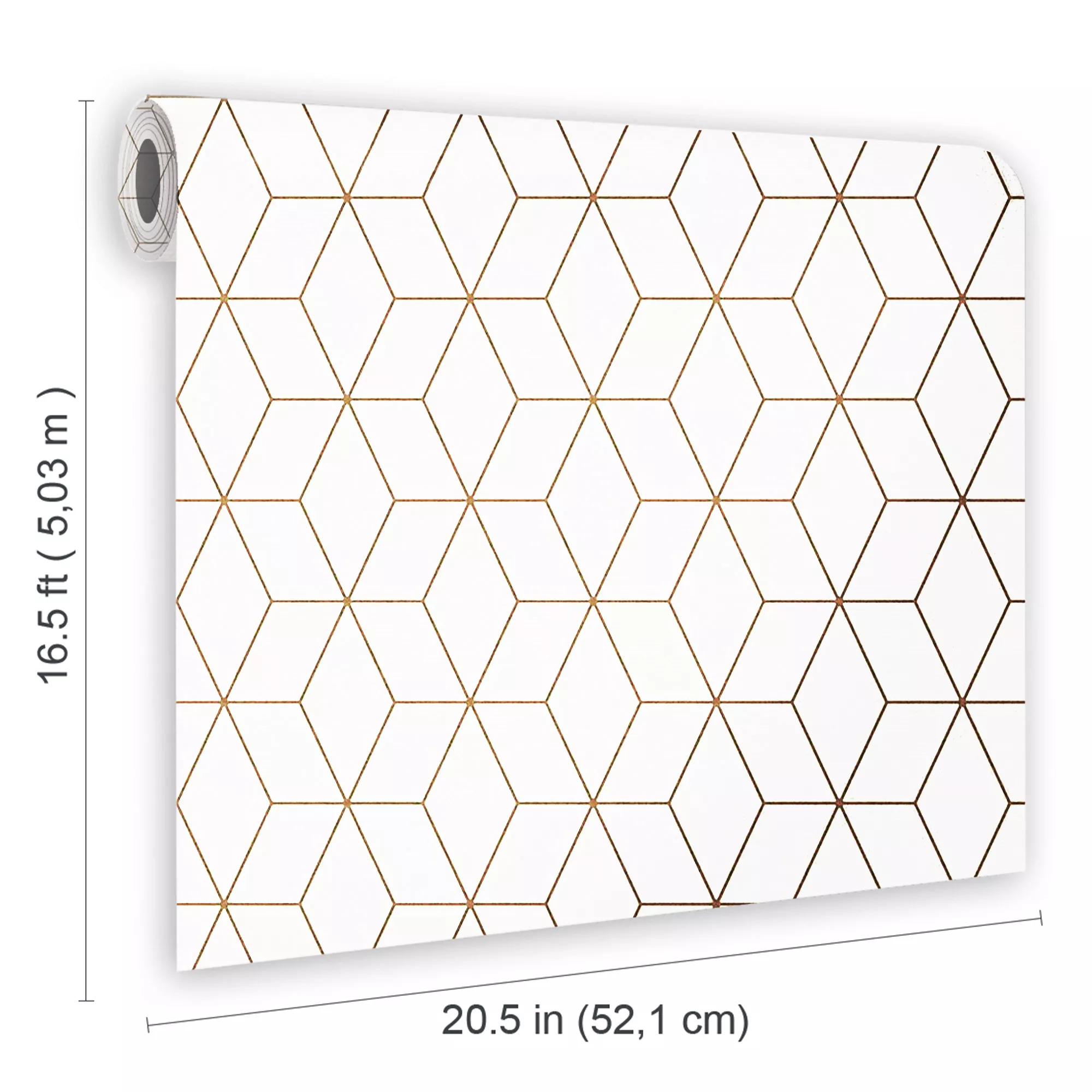 GoodHome Donnington Cream Geometric Metallic Effect Smooth Wallpaper 7 GoodHome Donnington Cream Geometric Metallic Effect Smooth Wallpaper - Image 5