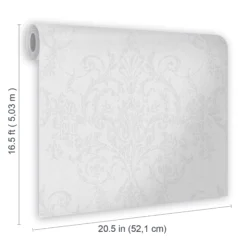 GoodHome Dovenby Grey Damask Silver Effect Textured Wallpaper 13 GoodHome Dovenby Grey Damask Silver Effect Textured Wallpaper -Trade Points goodhome dovenby grey damask silver effect textured wallpaper5059340410500 02t