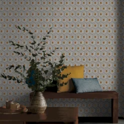 GoodHome Draba Multicolour Art Deco Metallic Effect Textured Wallpaper -Trade Points goodhome draba multicolour art deco metallic effect textured wallpaper3663602561088 01i bq