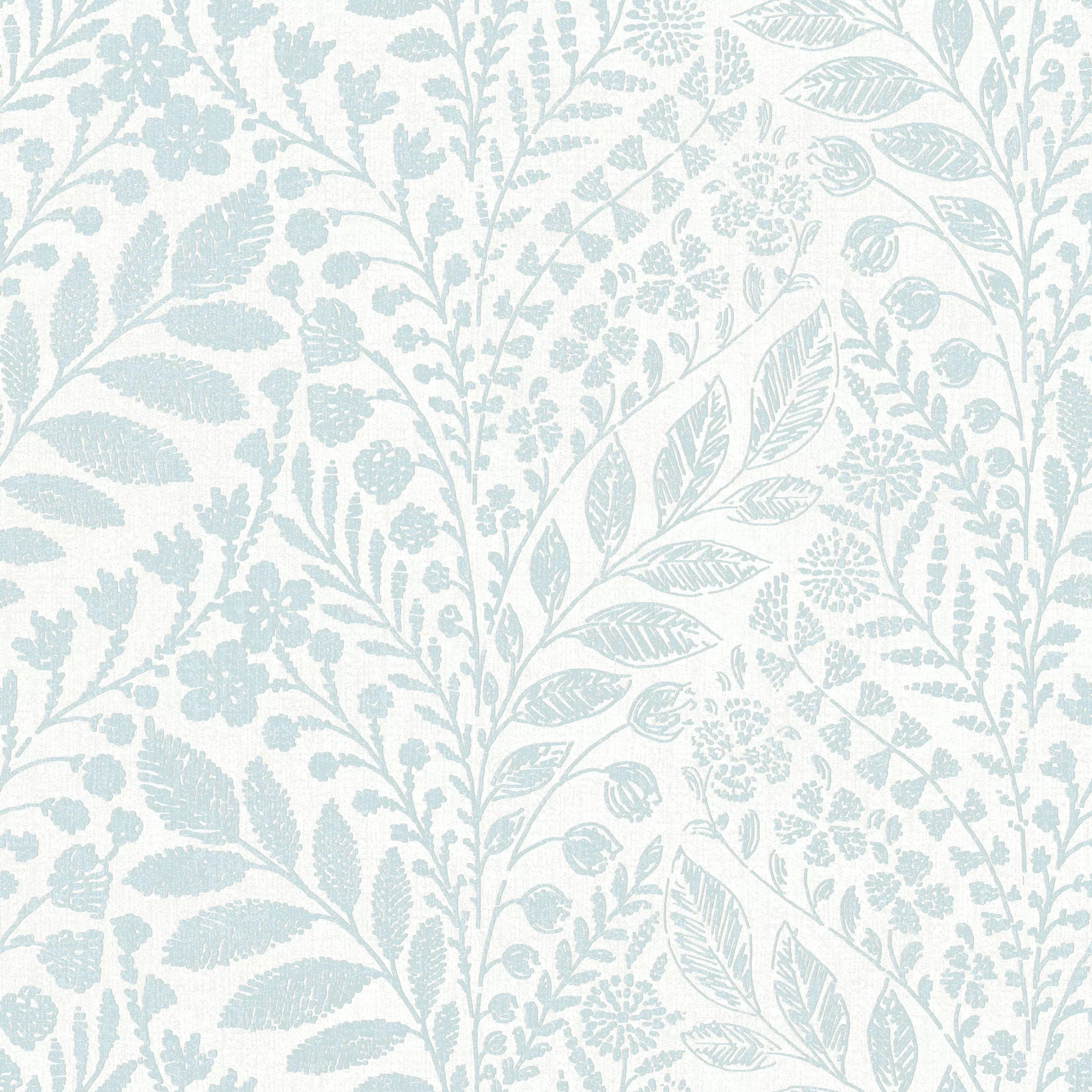 GoodHome Dryade Blue Leaves Textured Wallpaper 4 GoodHome Dryade Blue Leaves Textured Wallpaper - Image 2