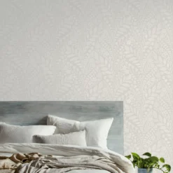 GoodHome Dryade Grey Leaves Textured Wallpaper 9 GoodHome Dryade Grey Leaves Textured Wallpaper -Trade Points goodhome dryade grey leaves textured wallpaper3663602561279 01i bq