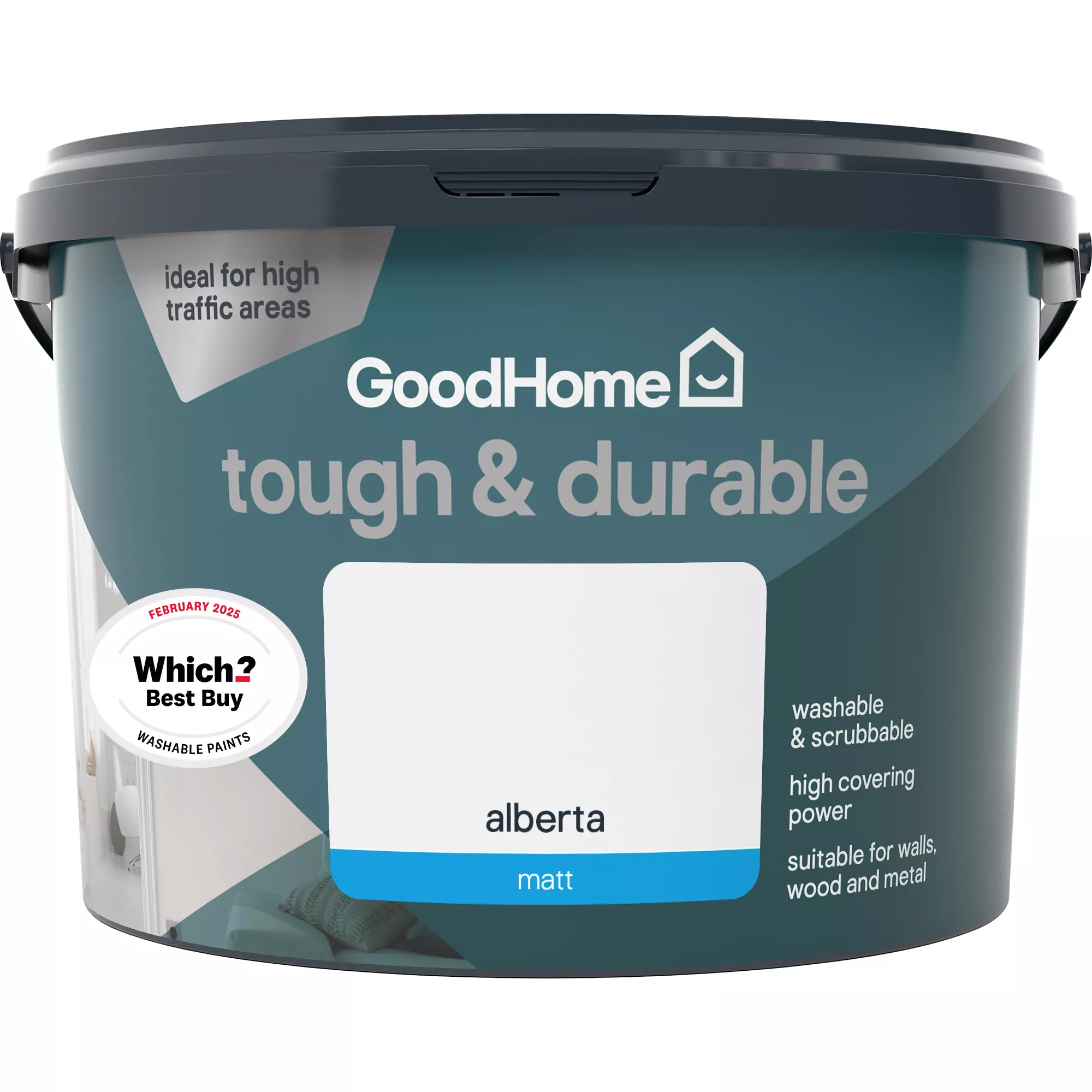 GoodHome Durable Alberta Matt Emulsion Paint, 2.5L 5 GoodHome Durable Alberta Matt Emulsion Paint, 2.5L - Image 3