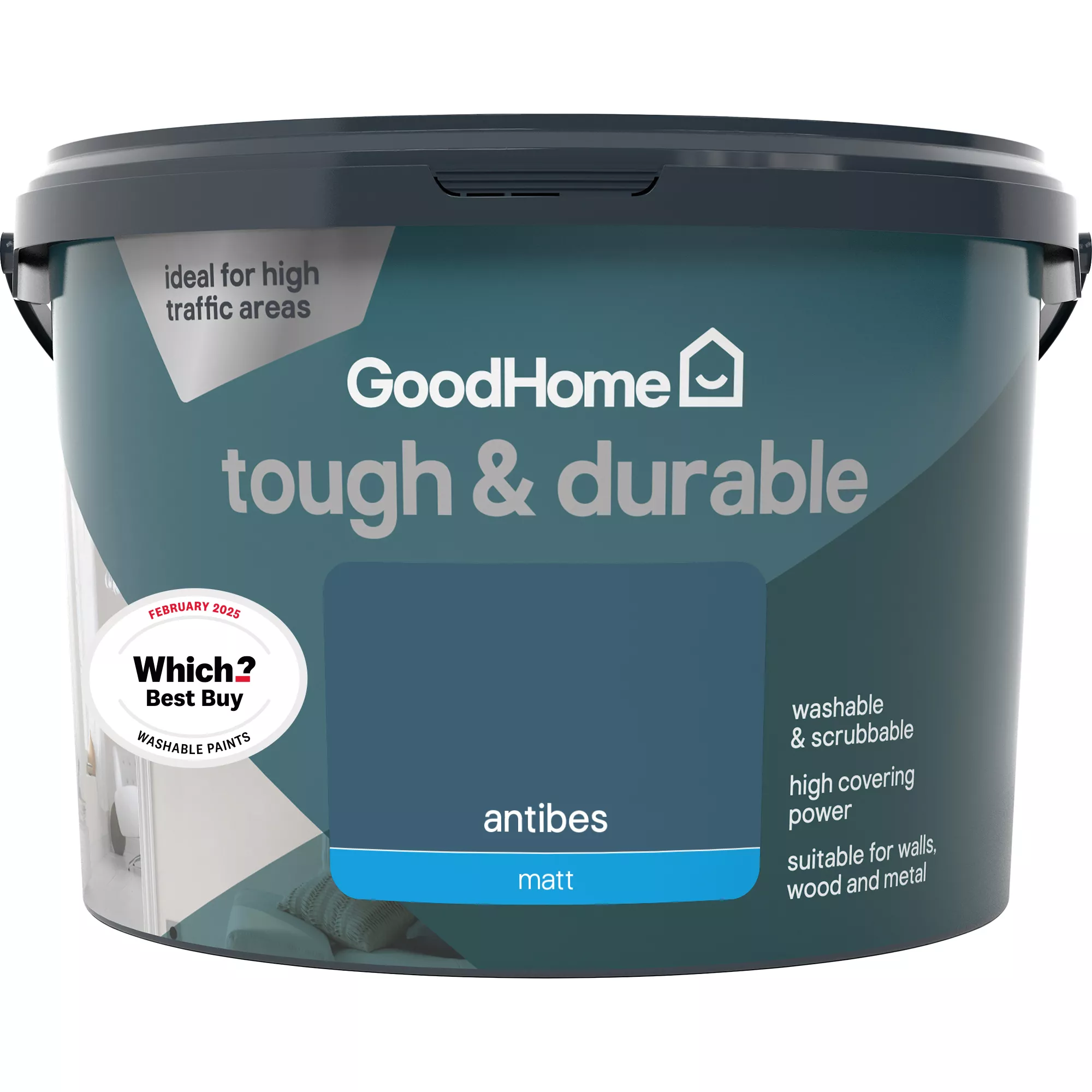 GoodHome Durable Antibes Matt Emulsion Paint, 2.5L 5 GoodHome Durable Antibes Matt Emulsion Paint, 2.5L - Image 3